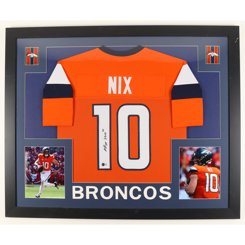 Bo Nix Signed Custom Framed Jersey Display (Beckett) at PristineAuction.com