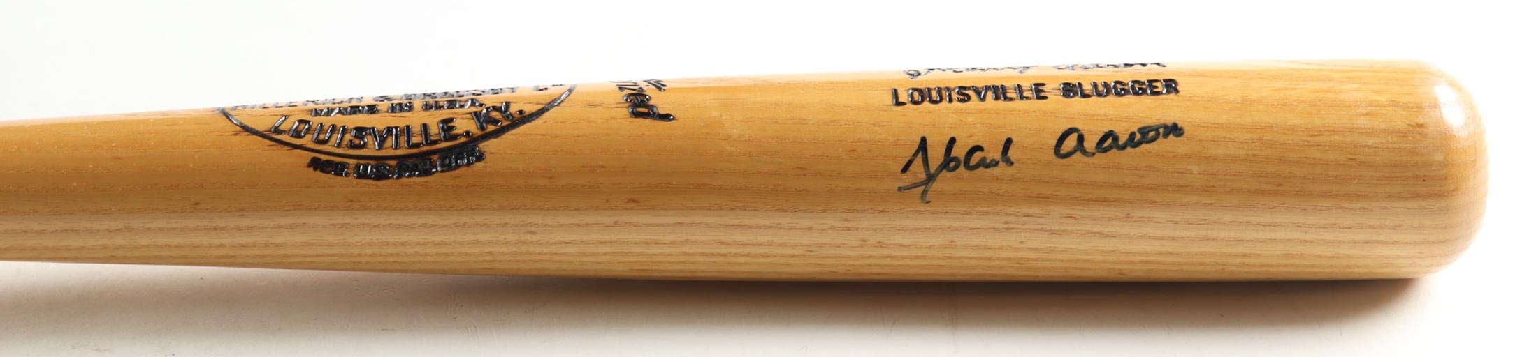 Hank Aaron Signed Louisville Slugger Hillerich & Bradsby Baseball Bat (JSA) at PristineAuction.com Hank Aaron Signed Louisville Slugger Hillerich & Bradsby Baseball Bat (JSA) at PristineAuction.com
