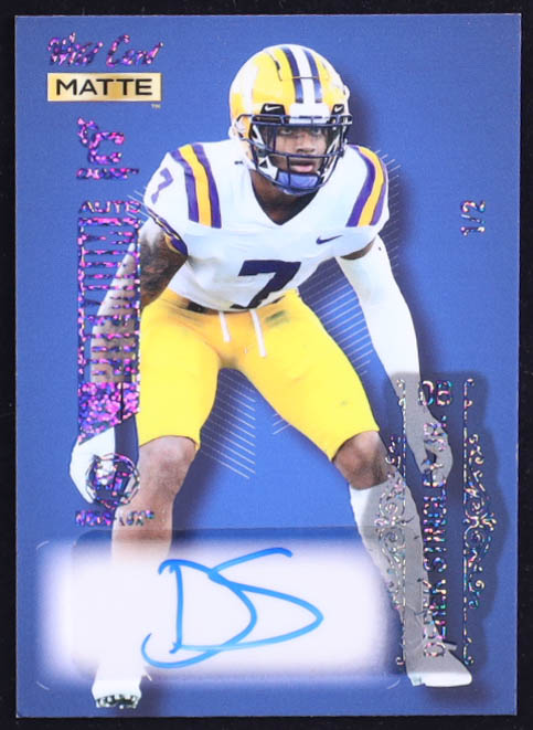 Derek Stingley Jr. 2022 Wild Card Matte Silver Autographs Sparkle #MBA36 RC #1/2 at PristineAuction.com Derek Stingley Jr. 2022 Wild Card Matte Silver Autographs Sparkle #MBA36 RC #1/2 at PristineAuction.com