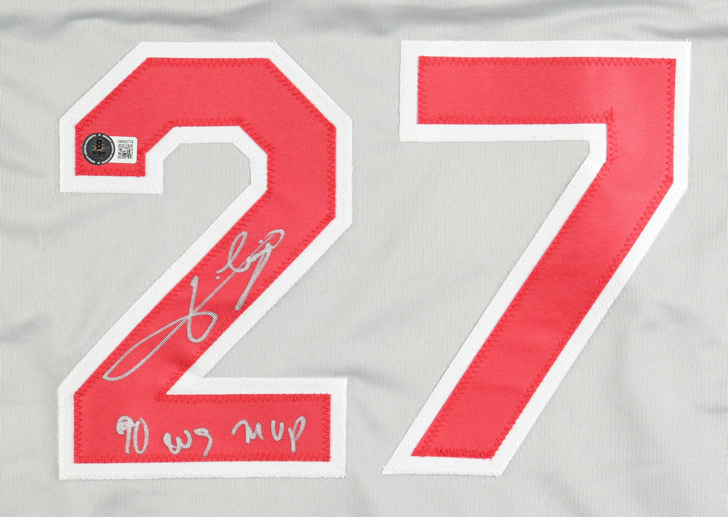 Jose Rijo Signed Jersey Inscribed "90 WS MVP" (Beckett) at PristineAuction.com Jose Rijo Signed Jersey Inscribed "90 WS MVP" (Beckett) at PristineAuction.com