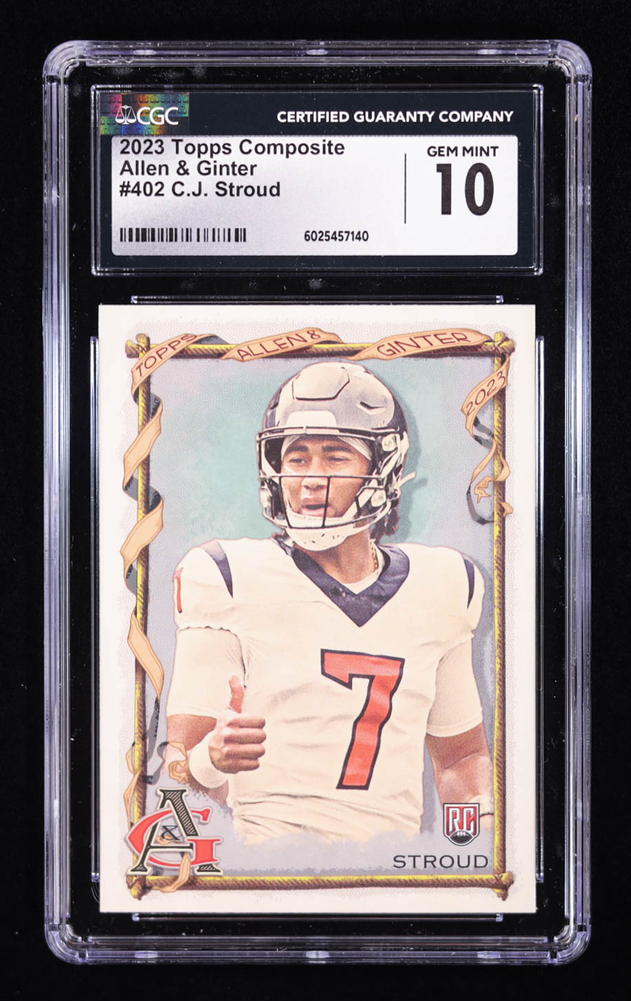 CJ Stroud 2023 Topps Composite Allen & Ginter #402 RC (CGC 10) at PristineAuction.com CJ Stroud 2023 Topps Composite Allen & Ginter #402 RC (CGC 10) at PristineAuction.com