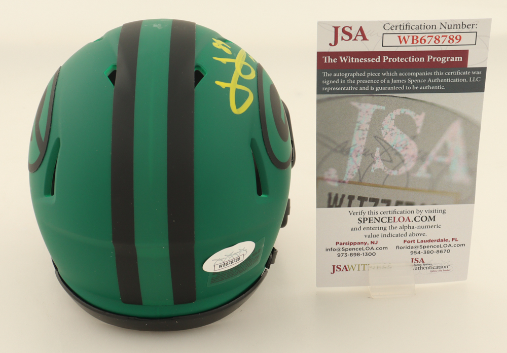 James Jones Signed Packers Rave Alternate Speed Mini Helmet Inscribed "NTAF" (JSA) at PristineAuction.com James Jones Signed Packers Rave Alternate Speed Mini Helmet Inscribed "NTAF" (JSA) at PristineAuction.com