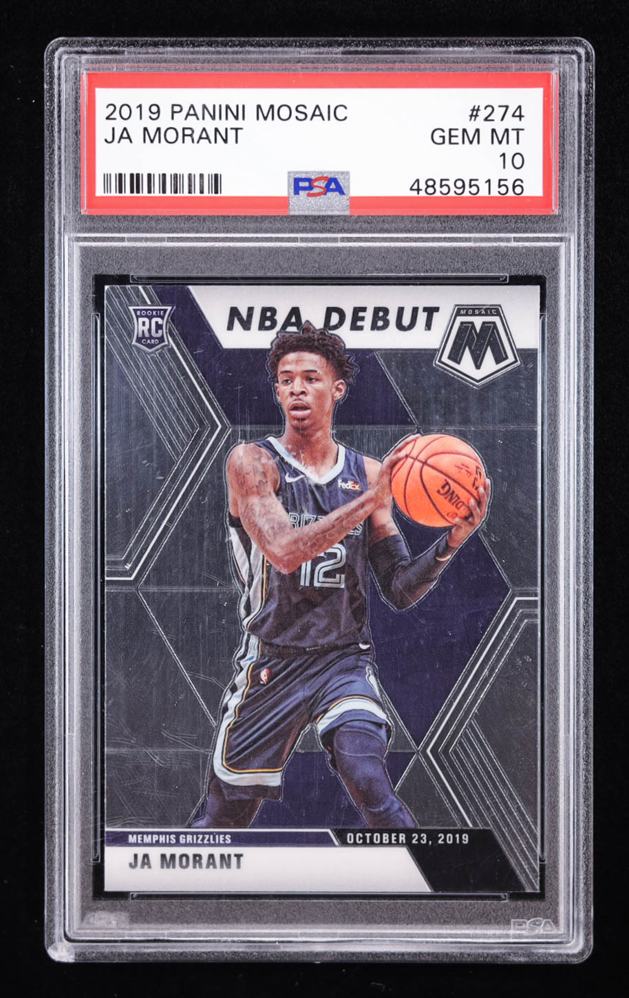 Ja Morant 2019 Mosaic DEB #274 RC (PSA 10) at PristineAuction.com Ja Morant 2019 Mosaic DEB #274 RC (PSA 10) at PristineAuction.com