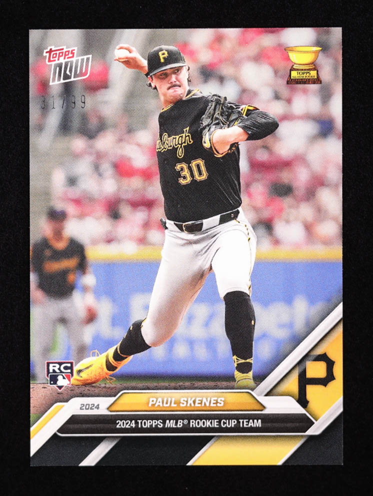 Paul Skenes 2024 Topps Now Rookie Cup Black #RC10 RC #31/99 at PristineAuction.com Paul Skenes 2024 Topps Now Rookie Cup Black #RC10 RC #31/99 at PristineAuction.com