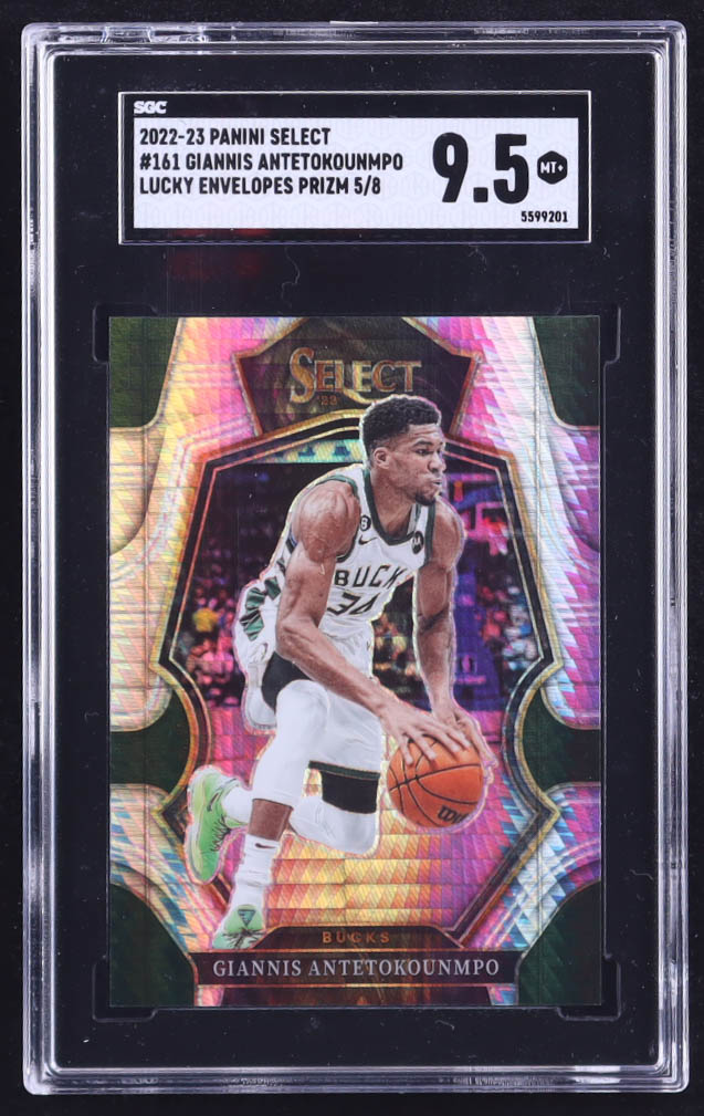 Giannis Antetokounmpo 2022-23 Select Lucky Envelopes #161 #5/8 (SGC 9.5) at PristineAuction.com Giannis Antetokounmpo 2022-23 Select Lucky Envelopes #161 #5/8 (SGC 9.5) at PristineAuction.com