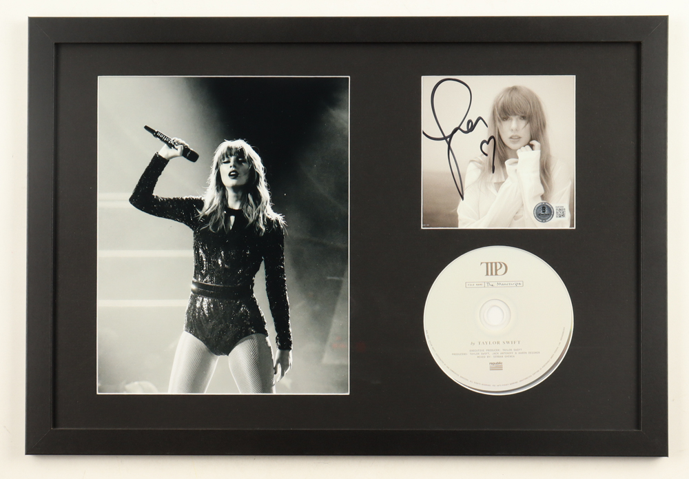 Taylor Swift Signed Custom Framed "The Tortured Poets Department" CD Album Insert Display With Disc (Beckett) at PristineAuction.com Taylor Swift Signed Custom Framed "The Tortured Poets Department" CD Album Insert Display With Disc (Beckett) at PristineAuction.com