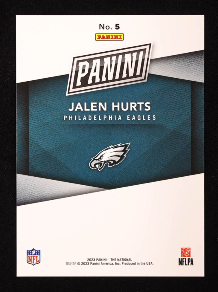 Jalen Hurts 2023 Panini National Convention Red #5 #93/99 at PristineAuction.com Jalen Hurts 2023 Panini National Convention Red #5 #93/99 at PristineAuction.com
