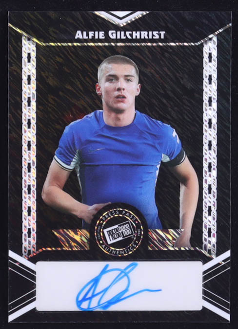 Alfie Gilchrist 2024 Leaf Collective '00 Press Pass Autographs Shimmer Black #20AAG1 #2/5 at PristineAuction.com Alfie Gilchrist 2024 Leaf Collective '00 Press Pass Autographs Shimmer Black #20AAG1 #2/5 at PristineAuction.com
