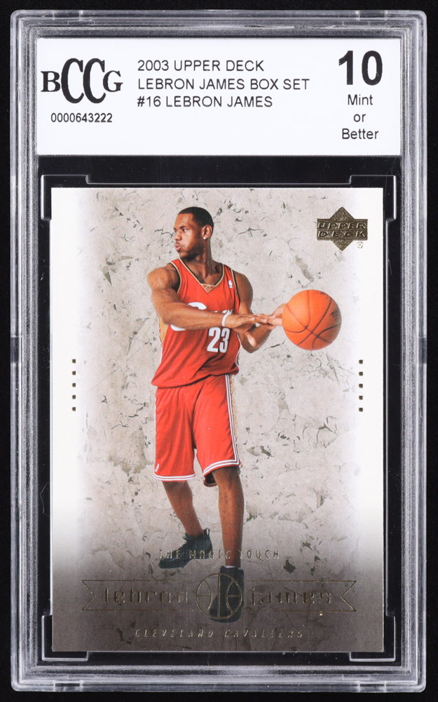 LeBron James 2003 Upper Deck LeBron James Box Set #16 The Magic Touch RC (BCCG 10) at PristineAuction.com LeBron James 2003 Upper Deck LeBron James Box Set #16 The Magic Touch RC (BCCG 10) at PristineAuction.com