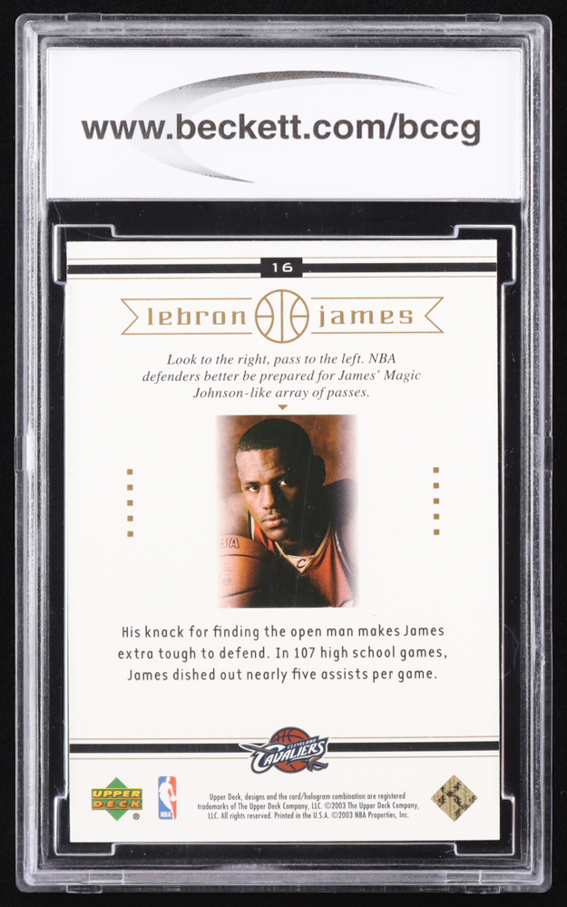 LeBron James 2003 Upper Deck LeBron James Box Set #16 The Magic Touch RC (BCCG 10) at PristineAuction.com LeBron James 2003 Upper Deck LeBron James Box Set #16 The Magic Touch RC (BCCG 10) at PristineAuction.com