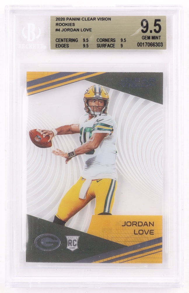 Jordan Love 2020 Panini Clear Vision Rookies #4 RC (BGS 9.5) at PristineAuction.com Jordan Love 2020 Panini Clear Vision Rookies #4 RC (BGS 9.5) at PristineAuction.com