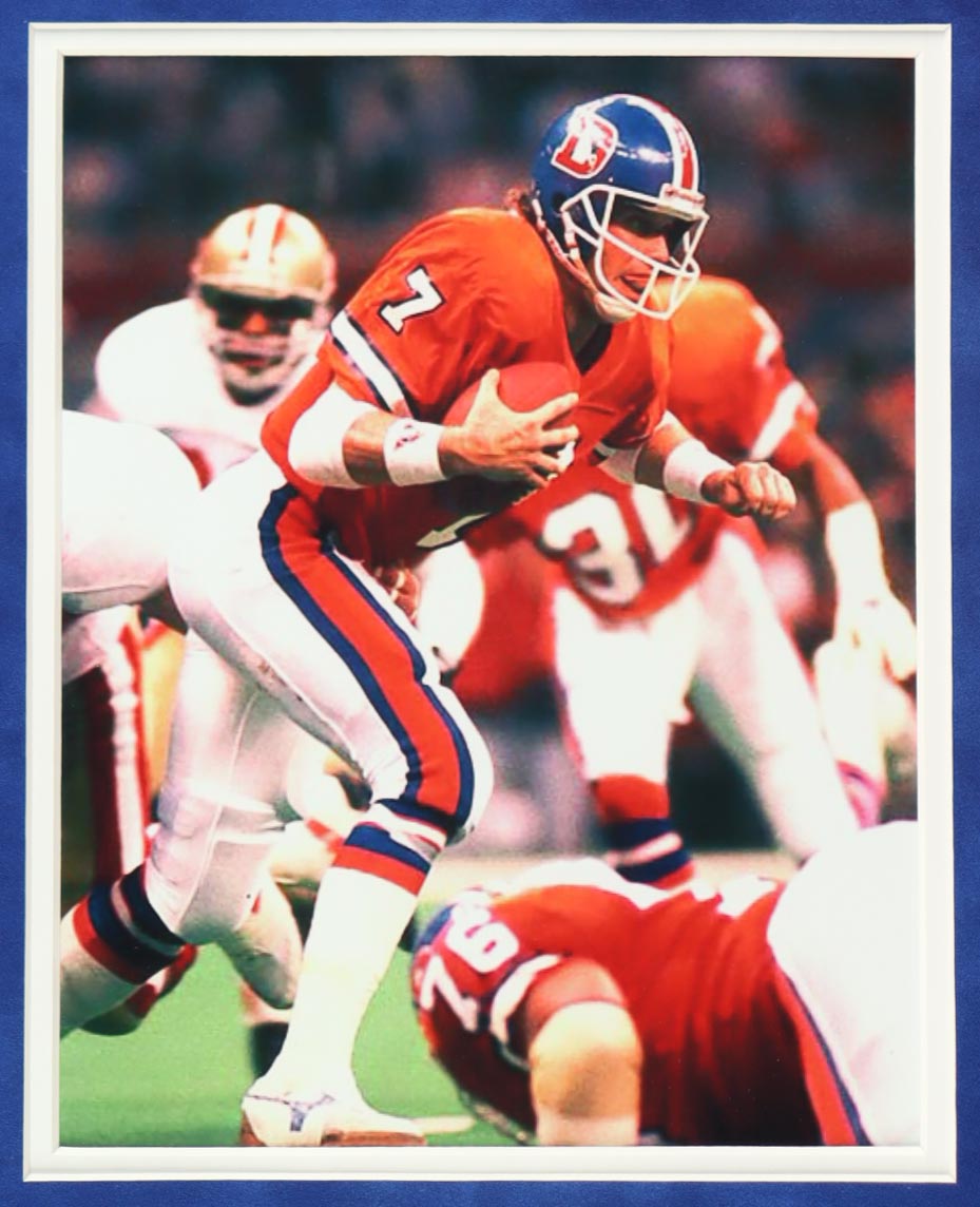 John Elway Signed Custom Framed Jersey Display (Beckett) at PristineAuction.com John Elway Signed Custom Framed Jersey Display (Beckett) at PristineAuction.com