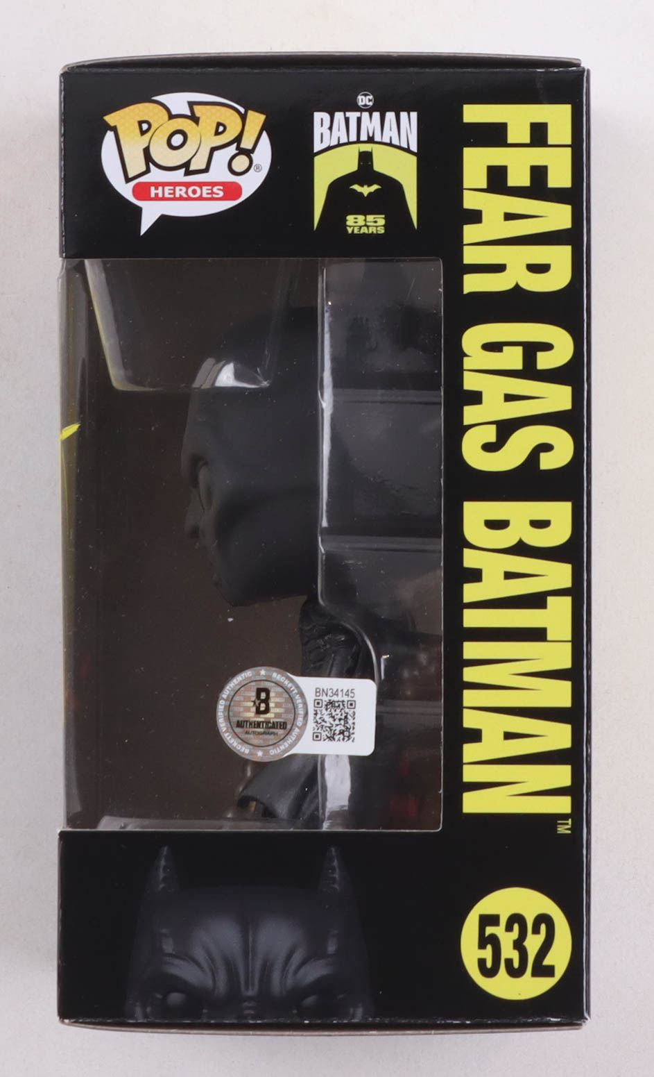 Christian Bale Signed "Batman Begins" #532 Fear Gas Batman Funko Pop! Vinyl Figure (Beckett) at PristineAuction.com Christian Bale Signed "Batman Begins" #532 Fear Gas Batman Funko Pop! Vinyl Figure (Beckett) at PristineAuction.com