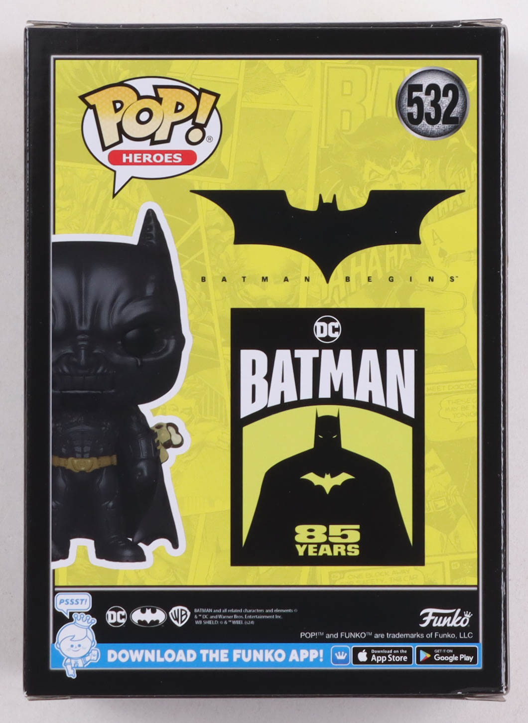 Christian Bale Signed "Batman Begins" #532 Fear Gas Batman Funko Pop! Vinyl Figure (Beckett) at PristineAuction.com Christian Bale Signed "Batman Begins" #532 Fear Gas Batman Funko Pop! Vinyl Figure (Beckett) at PristineAuction.com