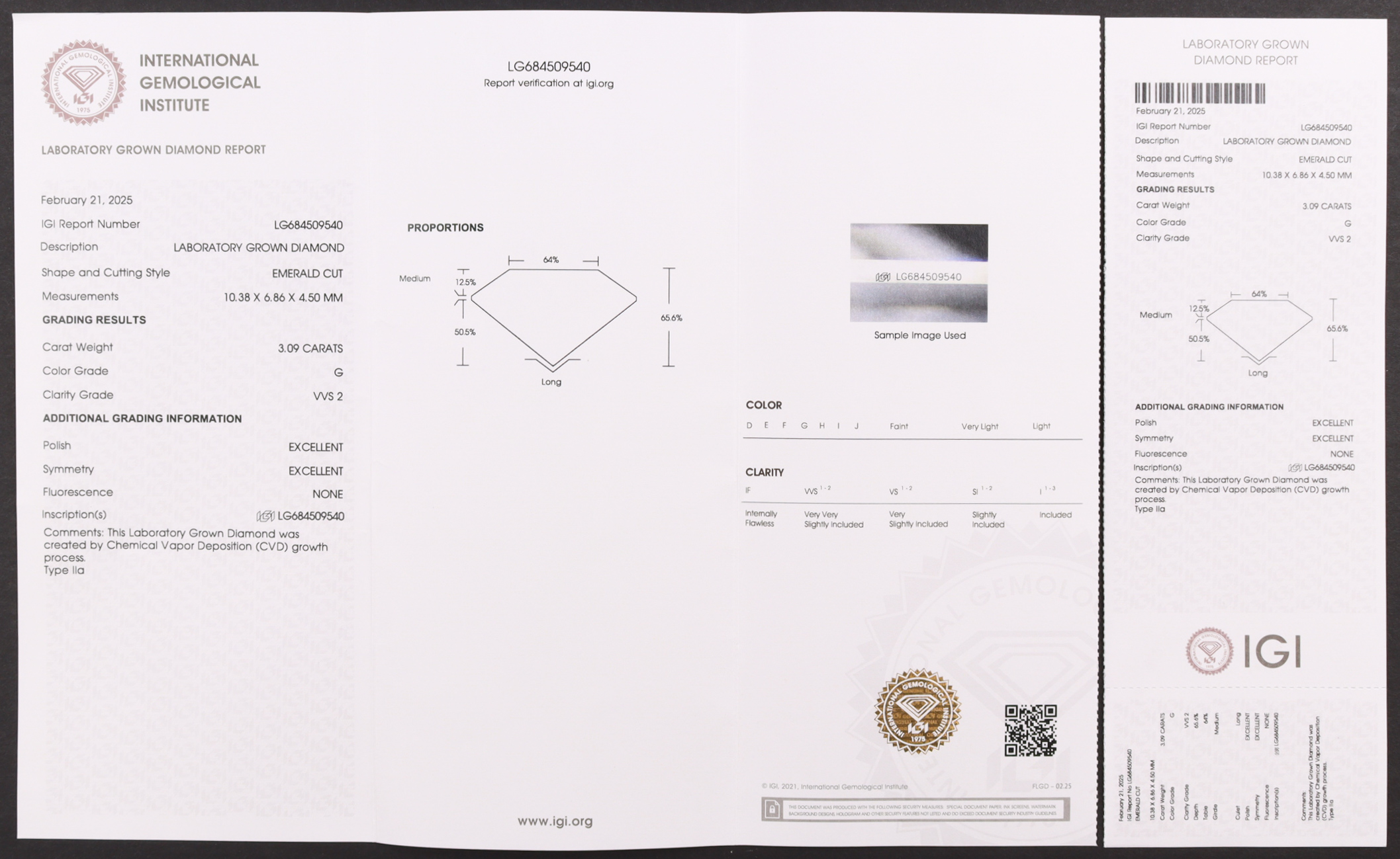 New 2.21 Carat Loose Lab Grown Diamond G, VS2 | Estimated Retail Value: $5,300 (UGL & IGI) at PristineAuction.com New 2.21 Carat Loose Lab Grown Diamond G, VS2 | Estimated Retail Value: $5,300 (UGL & IGI) at PristineAuction.com