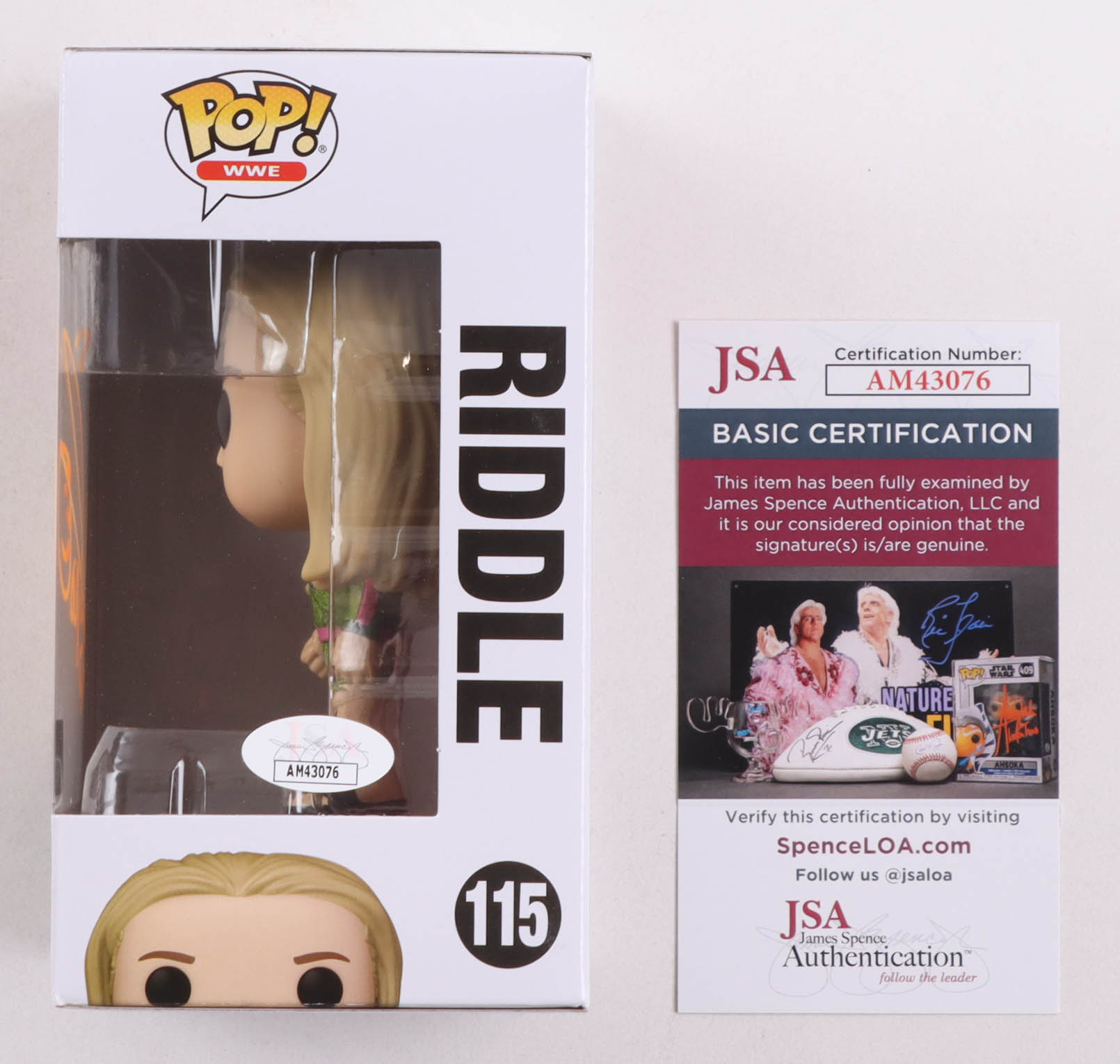 Matt Riddle Signed "WWE" #115 Riddle Funko Pop! Vinyl Figure with Hand-Drawn Sketch (JSA) at PristineAuction.com Matt Riddle Signed "WWE" #115 Riddle Funko Pop! Vinyl Figure with Hand-Drawn Sketch (JSA) at PristineAuction.com