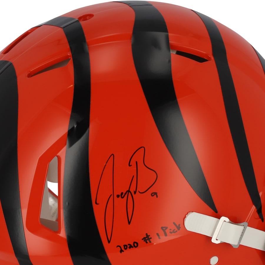 Joe Burrow Signed Bengals Authentic On-Field Speed Helmet Inscribed "#1 Pick" (Fanatics) at PristineAuction.com Joe Burrow Signed Bengals Authentic On-Field Speed Helmet Inscribed "#1 Pick" (Fanatics) at PristineAuction.com