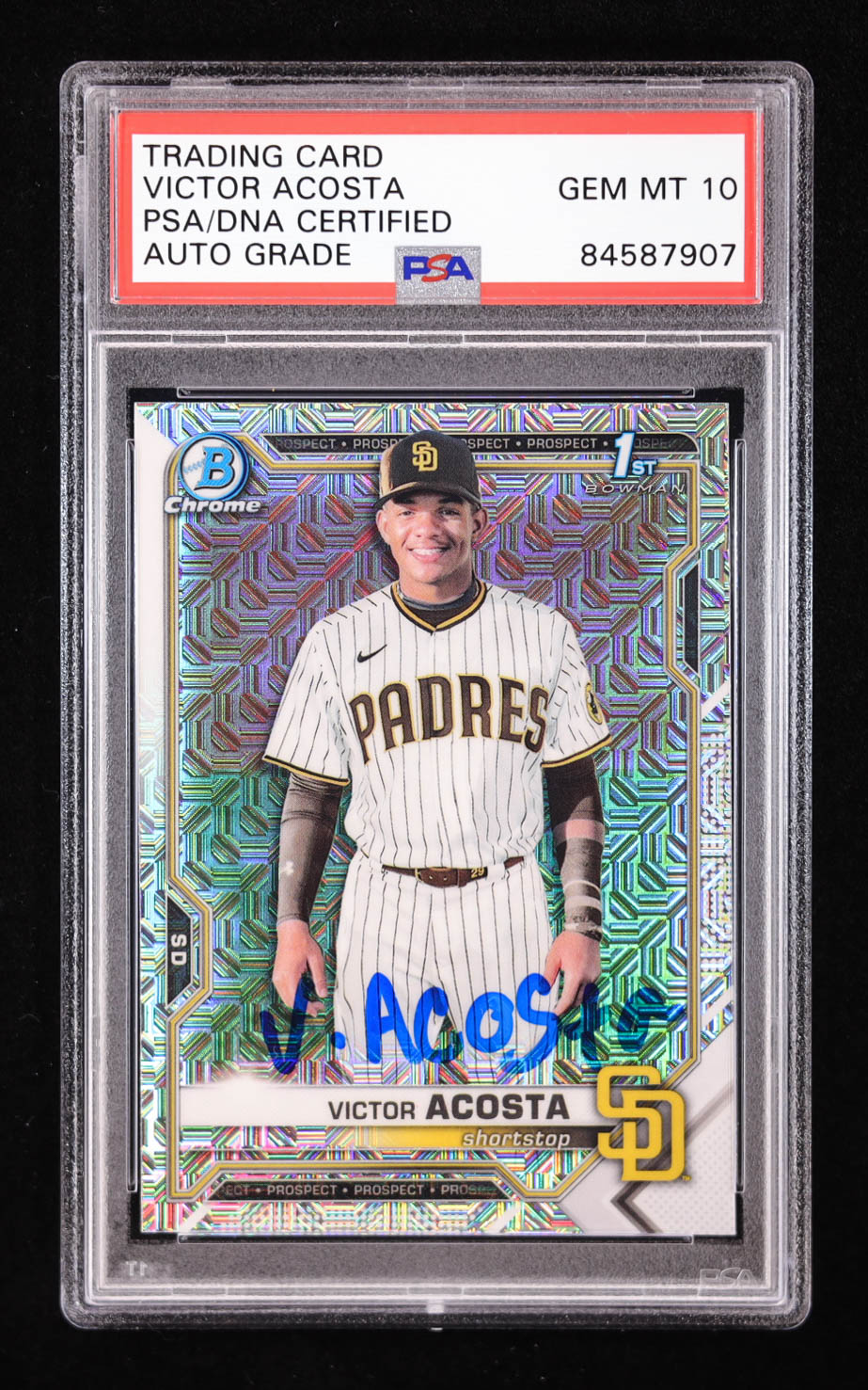 Victor Acosta Signed 2021 Bowman Chrome Mega Box Prospects Refractors #BCP151 RC (PSA | Auto 10) at PristineAuction.com Victor Acosta Signed 2021 Bowman Chrome Mega Box Prospects Refractors #BCP151 RC (PSA | Auto 10) at PristineAuction.com