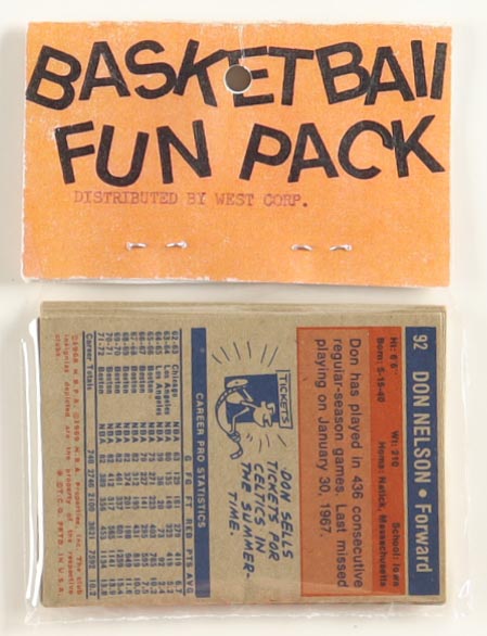 1972-73 Topps Basketball Card Fun Pack with (10) Cards at PristineAuction.com 1972-73 Topps Basketball Card Fun Pack with (10) Cards at PristineAuction.com