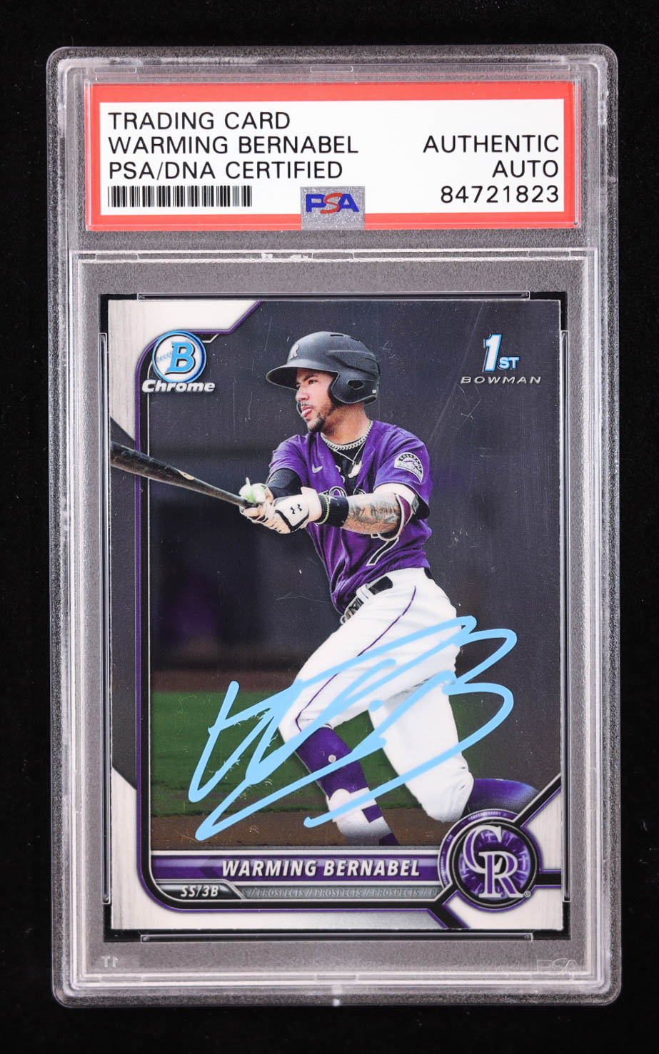 Warming Bernabel Signed 2022 Bowman Chrome Prospect #BCP46 RC (PSA) at PristineAuction.com Warming Bernabel Signed 2022 Bowman Chrome Prospect #BCP46 RC (PSA) at PristineAuction.com