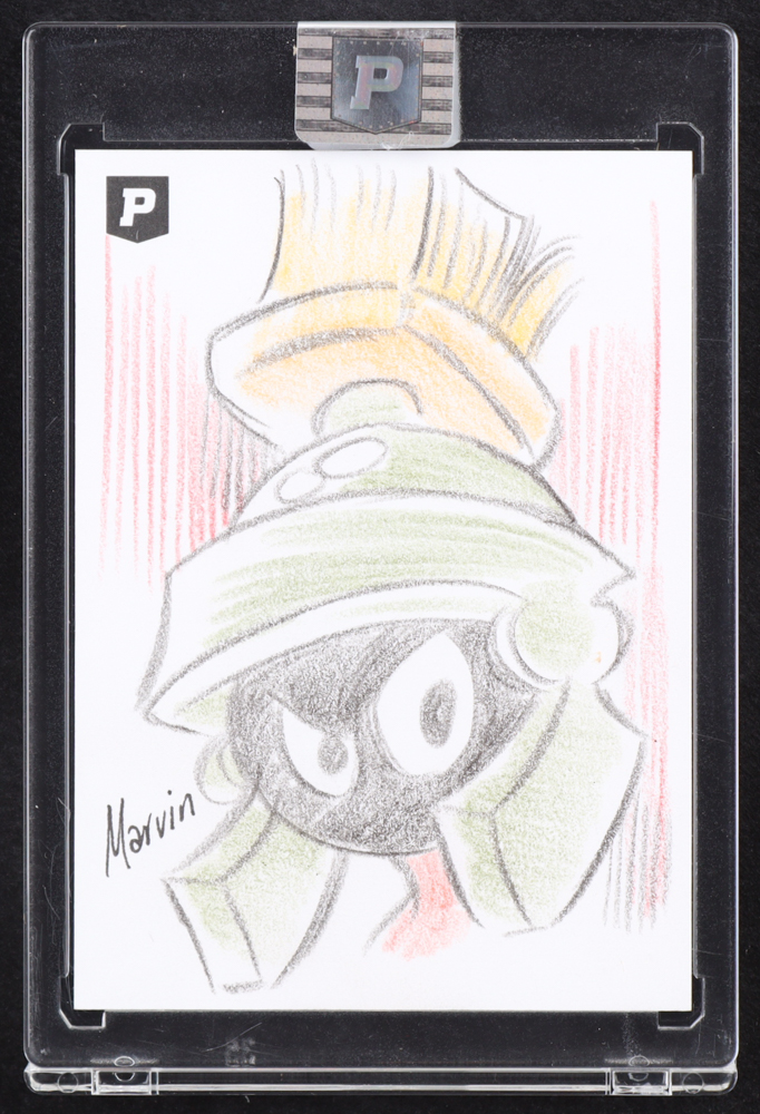 Marvin the Martian | Looney Tunes | Original Art Sketch Card by Guy Gilchrist (1/1 Original Art) at PristineAuction.com Marvin the Martian | Looney Tunes | Original Art Sketch Card by Guy Gilchrist (1/1 Original Art) at PristineAuction.com