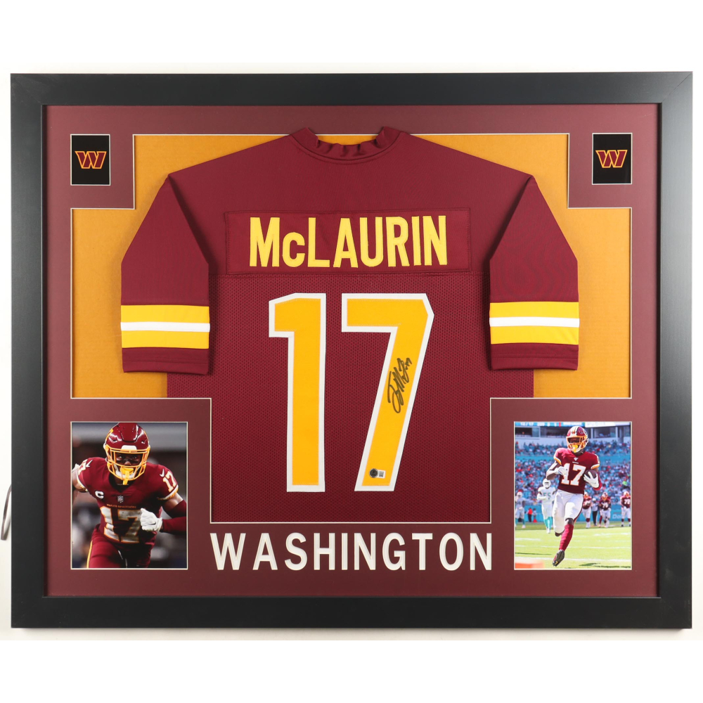 Terry McLaurin Signed Custom Framed Jersey (Beckett) at PristineAuction.com