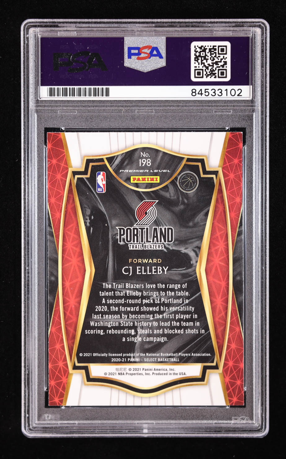 CJ Elleby Signed 2020-21 Select #198 RC (PSA | Auto 10) at PristineAuction.com CJ Elleby Signed 2020-21 Select #198 RC (PSA | Auto 10) at PristineAuction.com