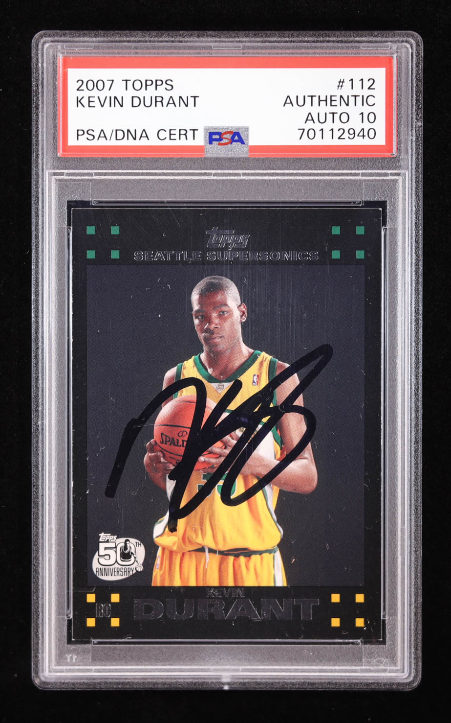 Kevin Durant Signed 2007 Topps #112 RC (PSA | Auto 10) at PristineAuction.com Kevin Durant Signed 2007 Topps #112 RC (PSA | Auto 10) at PristineAuction.com