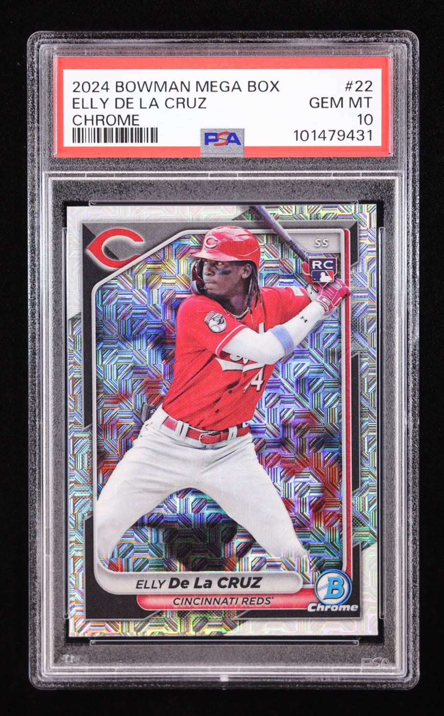 Elly De La Cruz 2024 Bowman Chrome Bowman Mega Box #22 RC (PSA 10) at PristineAuction.com Elly De La Cruz 2024 Bowman Chrome Bowman Mega Box #22 RC (PSA 10) at PristineAuction.com