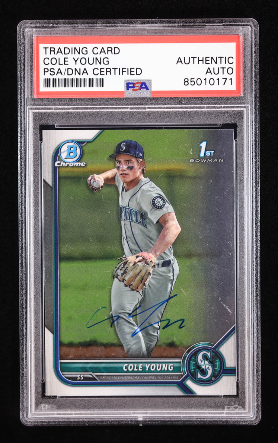 Cole Young Signed 2022 Bowman Chrome Draft #BDC112 RC (PSA) at PristineAuction.com Cole Young Signed 2022 Bowman Chrome Draft #BDC112 RC (PSA) at PristineAuction.com
