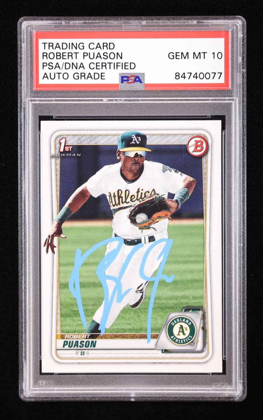 Robert Puason Signed 2020 Bowman Prospects #BP145 RC (PSA | Auto 10) at PristineAuction.com Robert Puason Signed 2020 Bowman Prospects #BP145 RC (PSA | Auto 10) at PristineAuction.com