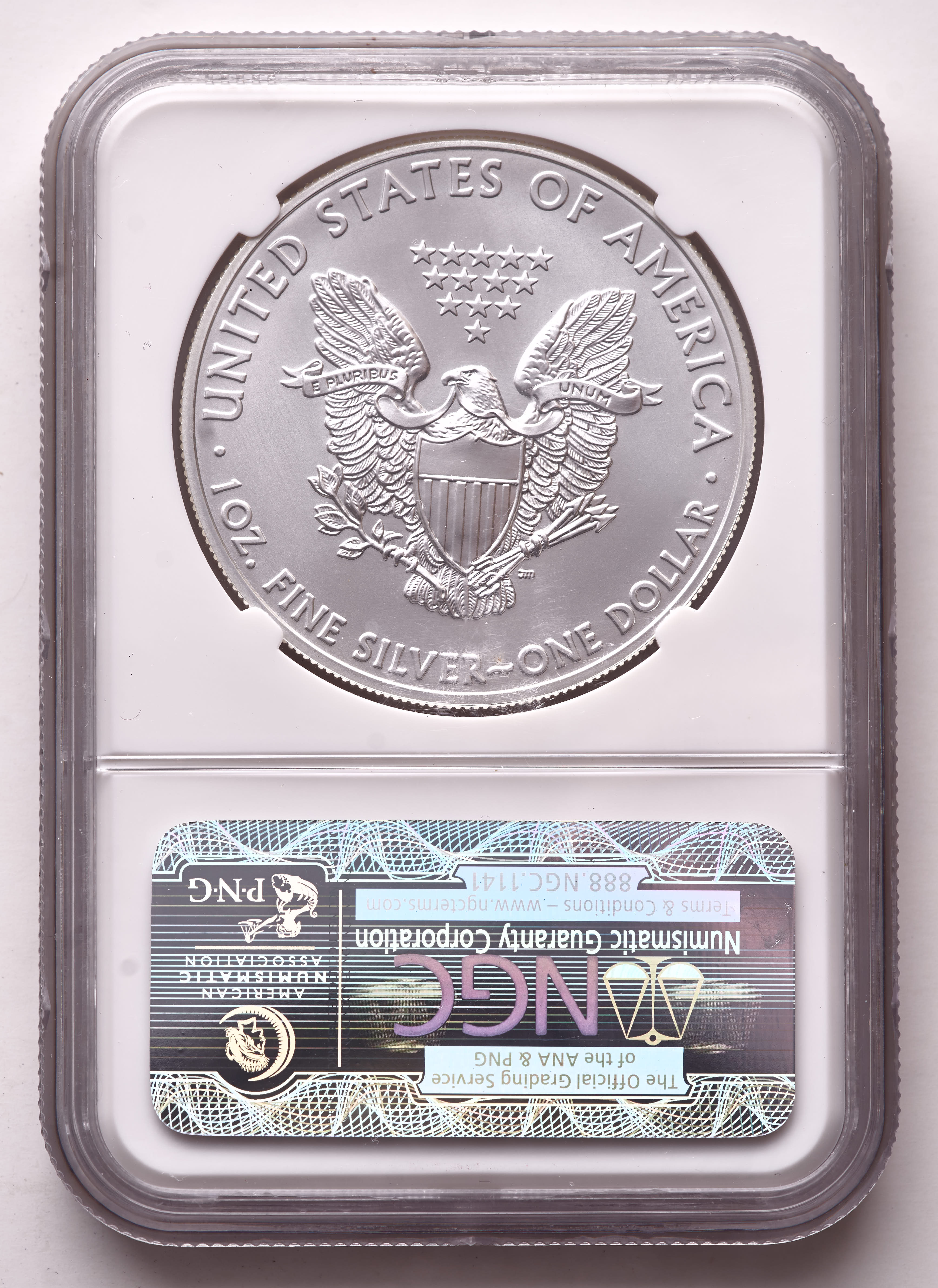 2011-(S) American Silver Eagle $1 Coin - Struck at San Francisco Mint, Early Releases, Golden Gate Bridge Label (NGC MS70) at PristineAuction.com 2011-(S) American Silver Eagle $1 Coin - Struck at San Francisco Mint, Early Releases, Golden Gate Bridge Label (NGC MS70) at PristineAuction.com