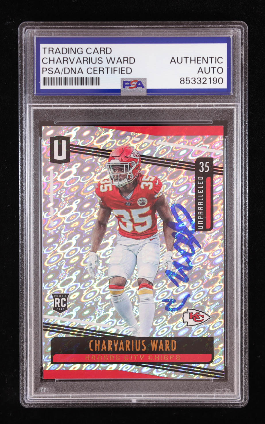 Charvarius Ward Signed 2019 Panini Unparalleled Flight #87 RC (PSA) at PristineAuction.com Charvarius Ward Signed 2019 Panini Unparalleled Flight #87 RC (PSA) at PristineAuction.com