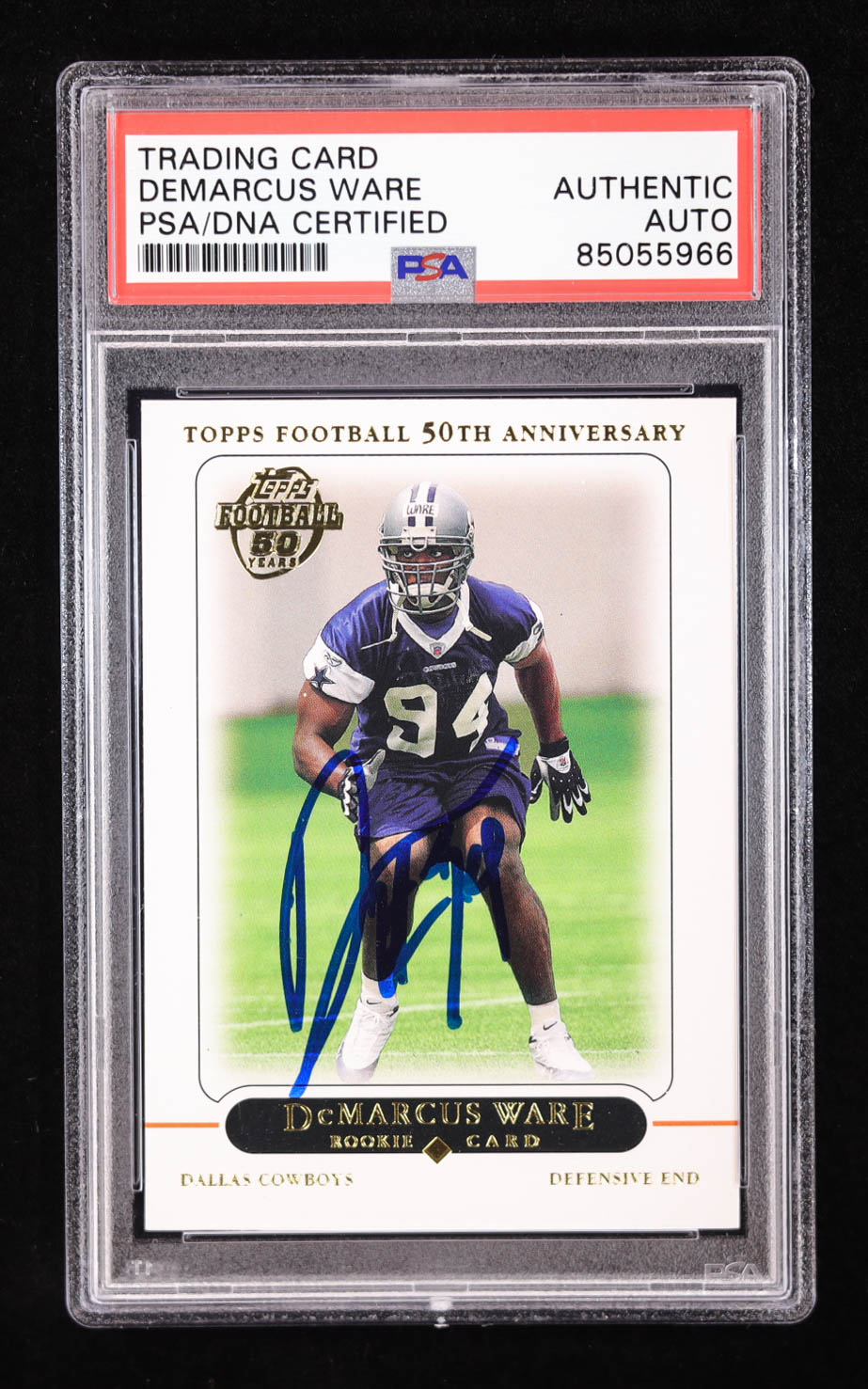 Demarcus Ware Signed 2005 Topps 50th Anniversary #375 RC (PSA) at PristineAuction.com Demarcus Ware Signed 2005 Topps 50th Anniversary #375 RC (PSA) at PristineAuction.com