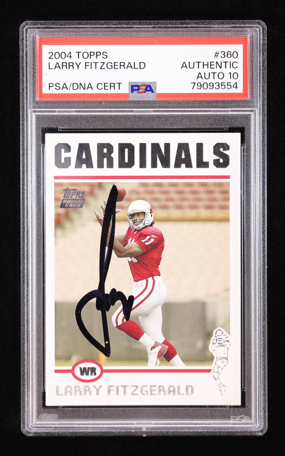 Larry Fitzgerald Signed 2004 Topps #360 RC (PSA | Auto 10) at PristineAuction.com Larry Fitzgerald Signed 2004 Topps #360 RC (PSA | Auto 10) at PristineAuction.com