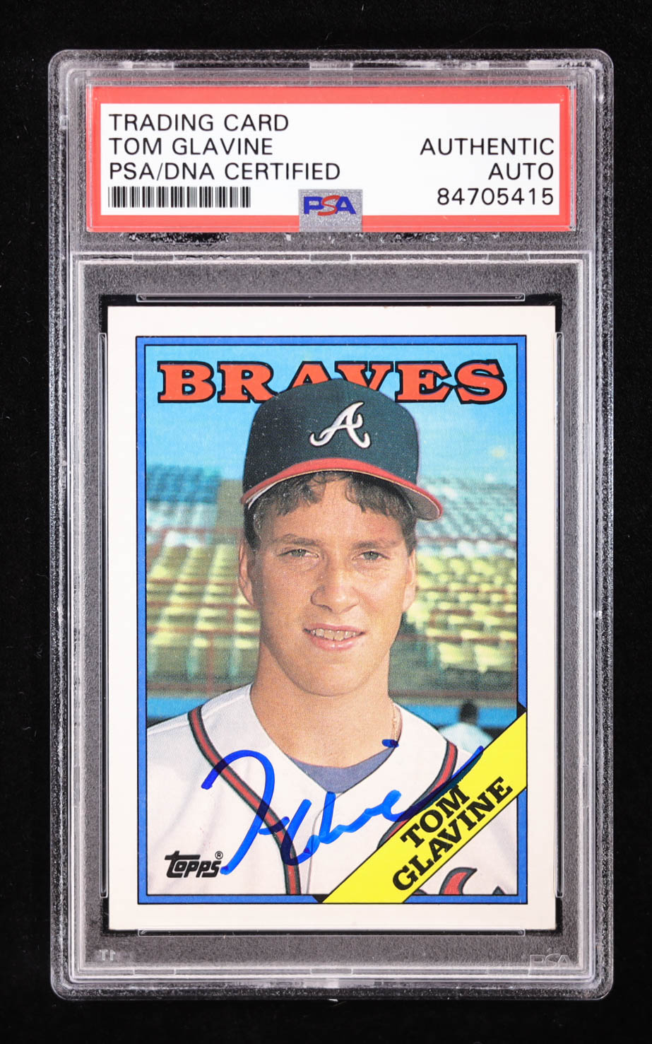 Tom Glavine Signed 1988 Topps #799 RC (PSA) at PristineAuction.com Tom Glavine Signed 1988 Topps #799 RC (PSA) at PristineAuction.com