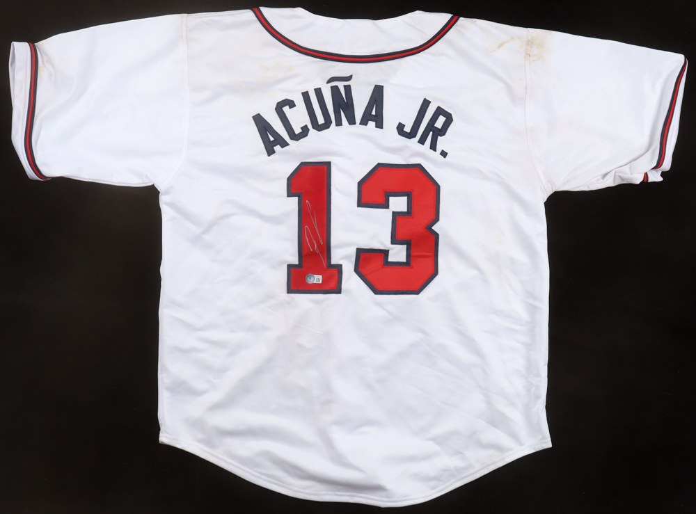 Ronald Acuna Jr. Signed Jersey (Beckett) at PristineAuction.com Ronald Acuna Jr. Signed Jersey (Beckett) at PristineAuction.com