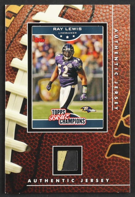 Ray Lewis Topps True Champions Authentic Jersey Jumbo Card at PristineAuction.com Ray Lewis Topps True Champions Authentic Jersey Jumbo Card at PristineAuction.com