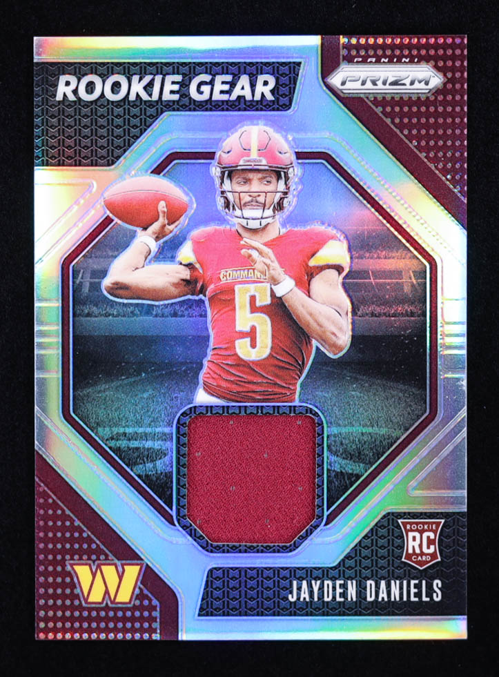 Jayden Daniels 2024 Panini Prizm Rookie Gear #2 RC at PristineAuction.com Jayden Daniels 2024 Panini Prizm Rookie Gear #2 RC at PristineAuction.com