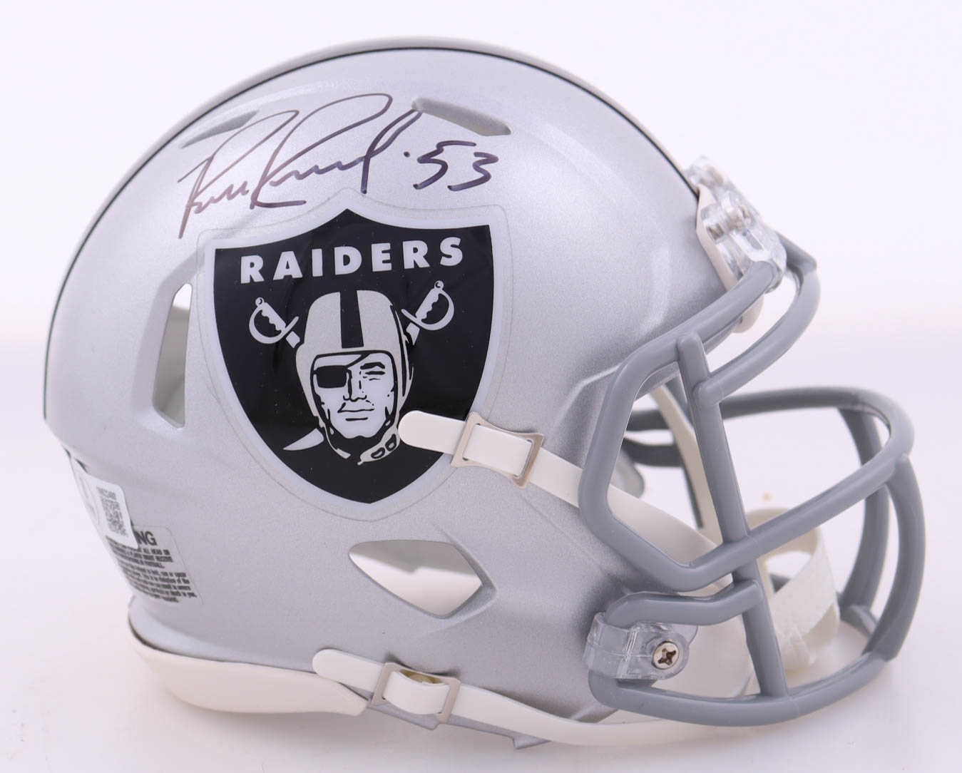 Bill Romanowski Signed Raiders Speed Mini Helmet (Beckett) at PristineAuction.com Bill Romanowski Signed Raiders Speed Mini Helmet (Beckett) at PristineAuction.com