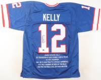 Jim Kelly Signed Career Highlight Stat Jersey (Beckett) at PristineAuction.com