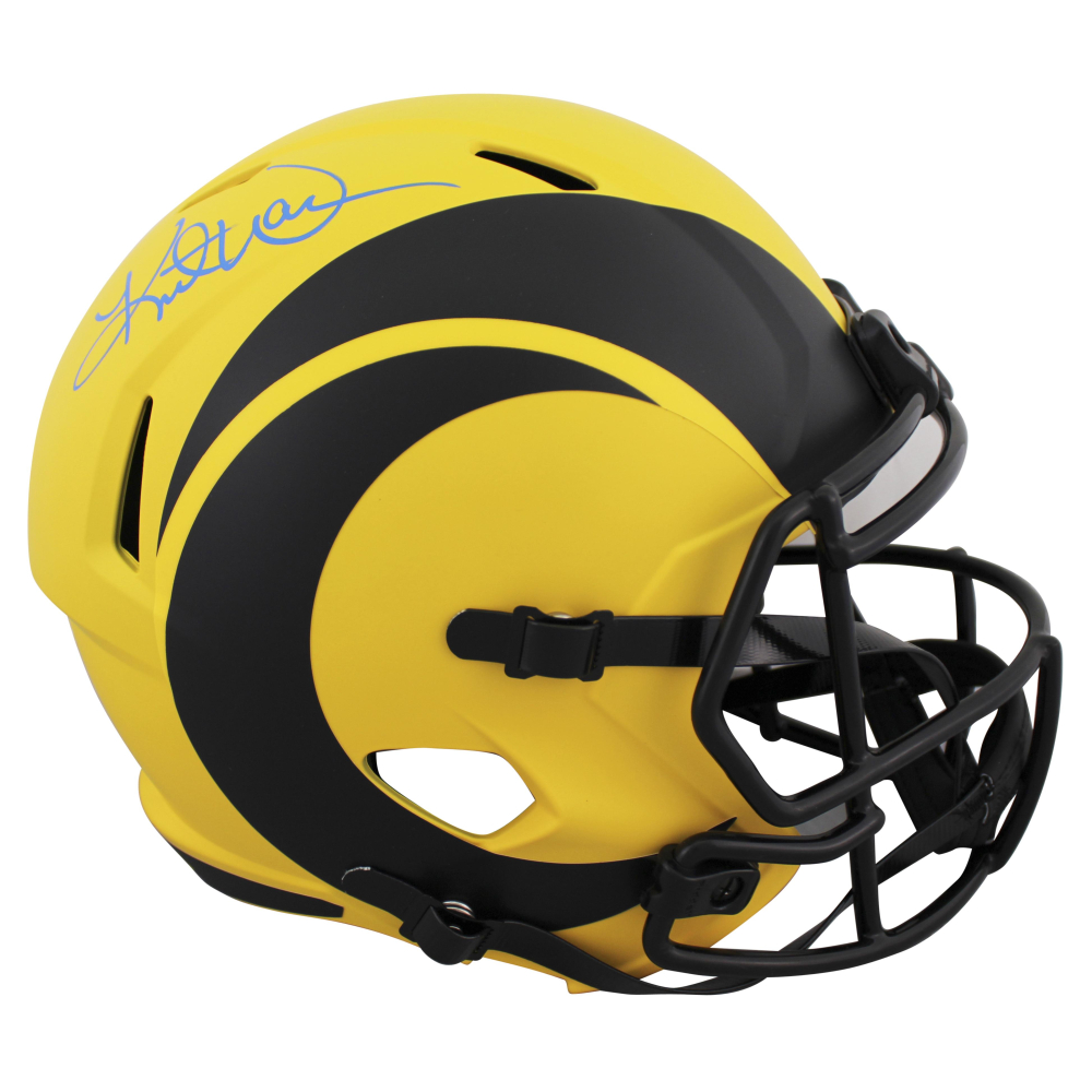 Kurt Warner Signed Rams Full-Size Rave Speed Helmet (Beckett) at PristineAuction.com
