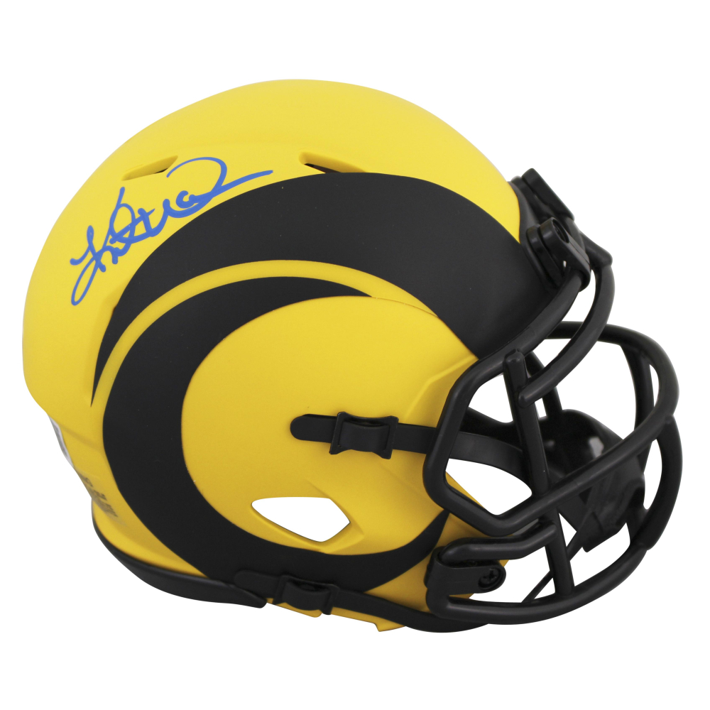 Kurt Warner Signed Rams Rave Alternate Speed Mini Helmet (Beckett) at PristineAuction.com