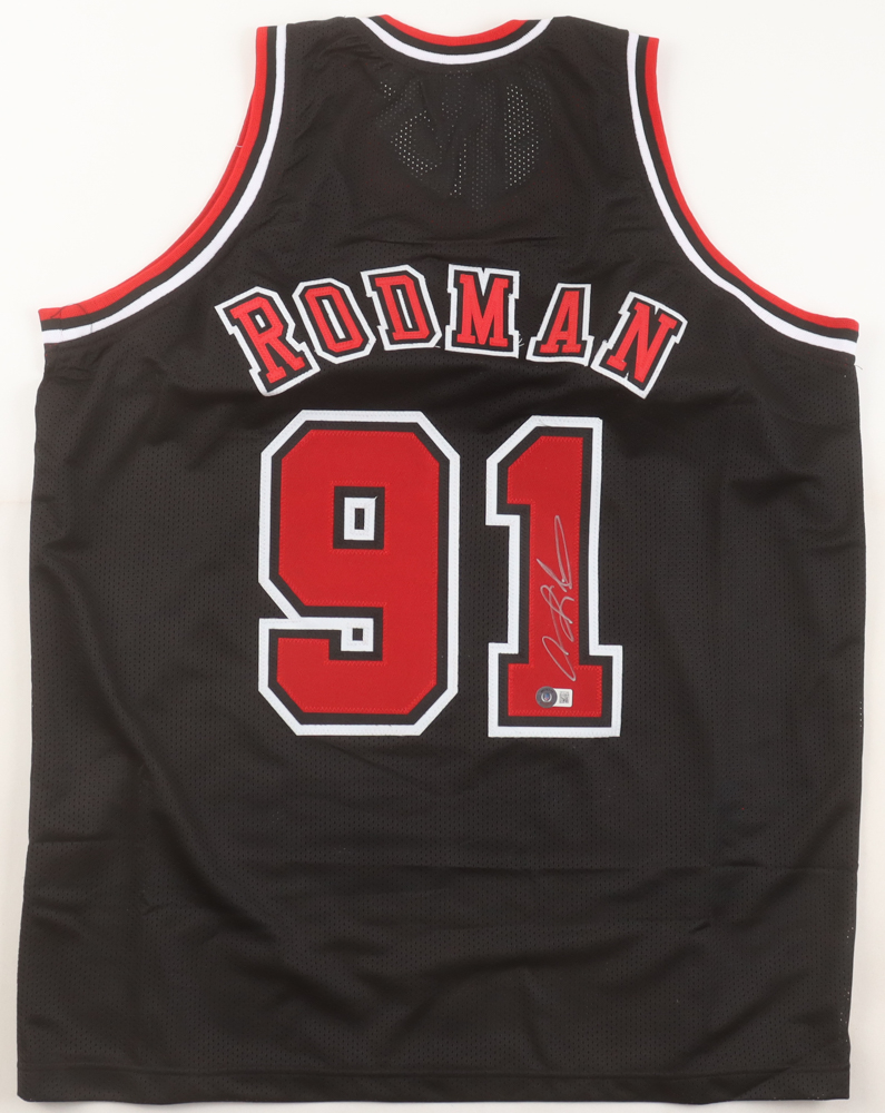 Dennis Rodman Signed Jersey (Beckett) at PristineAuction.com Dennis Rodman Signed Jersey (Beckett) at PristineAuction.com