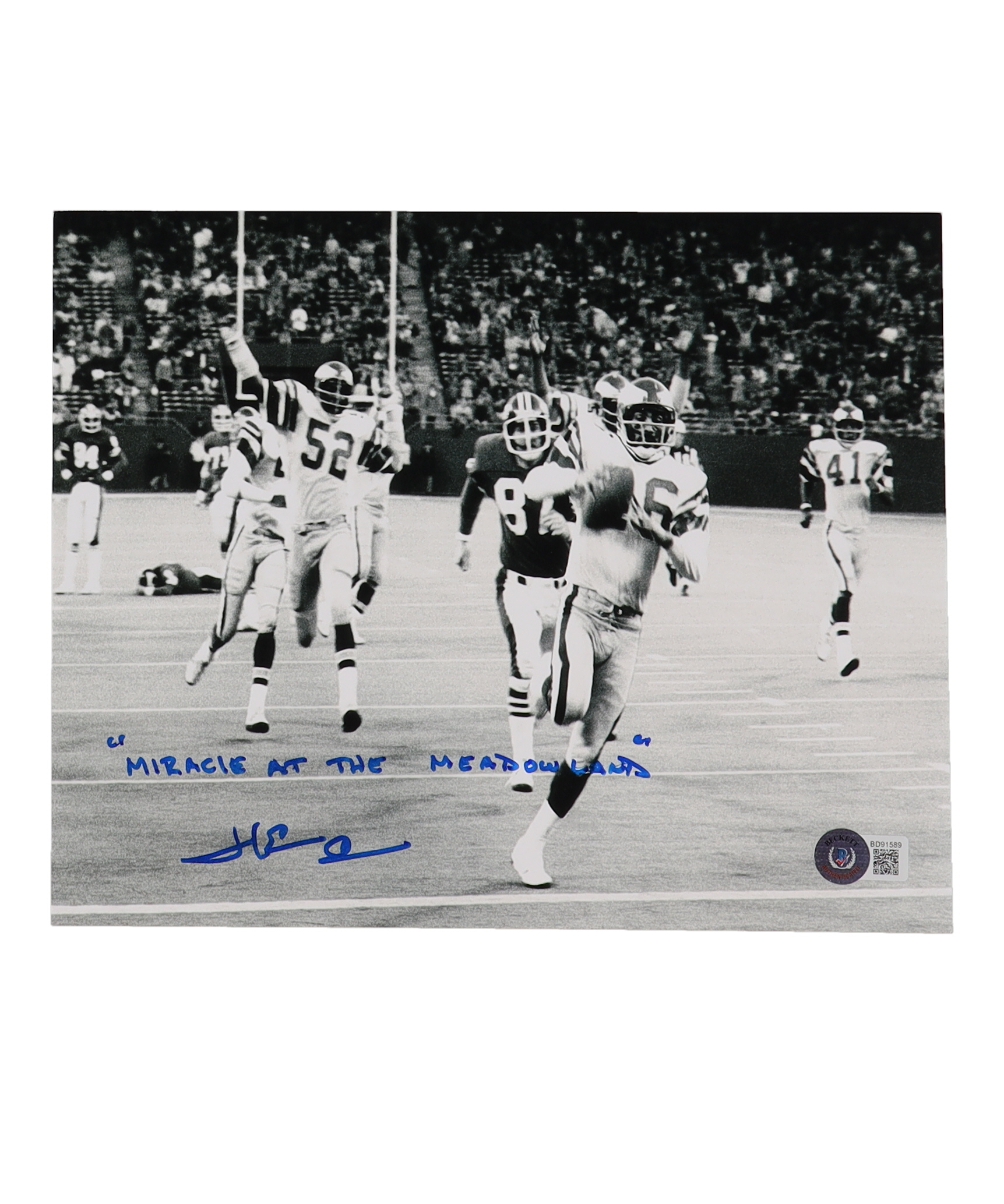 Herman Edwards Signed Eagles 8x10 Photo Inscribed "Miracle At The Meadowland" (Beckett) at PristineAuction.com Herman Edwards Signed Eagles 8x10 Photo Inscribed "Miracle At The Meadowland" (Beckett) at PristineAuction.com