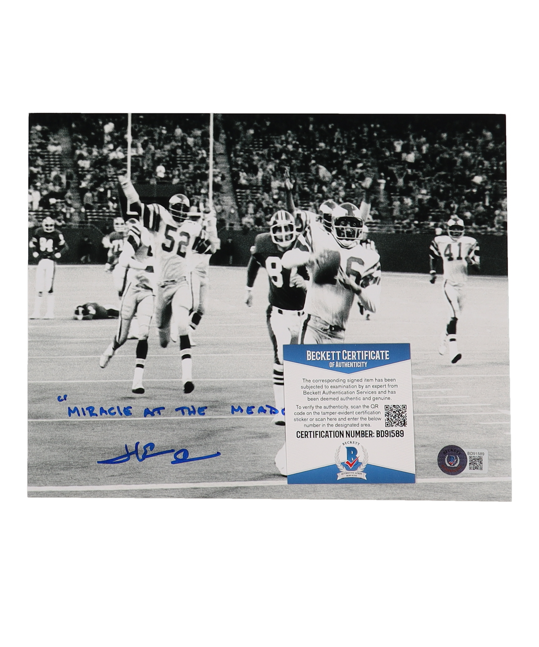 Herman Edwards Signed Eagles 8x10 Photo Inscribed "Miracle At The Meadowland" (Beckett) at PristineAuction.com Herman Edwards Signed Eagles 8x10 Photo Inscribed "Miracle At The Meadowland" (Beckett) at PristineAuction.com