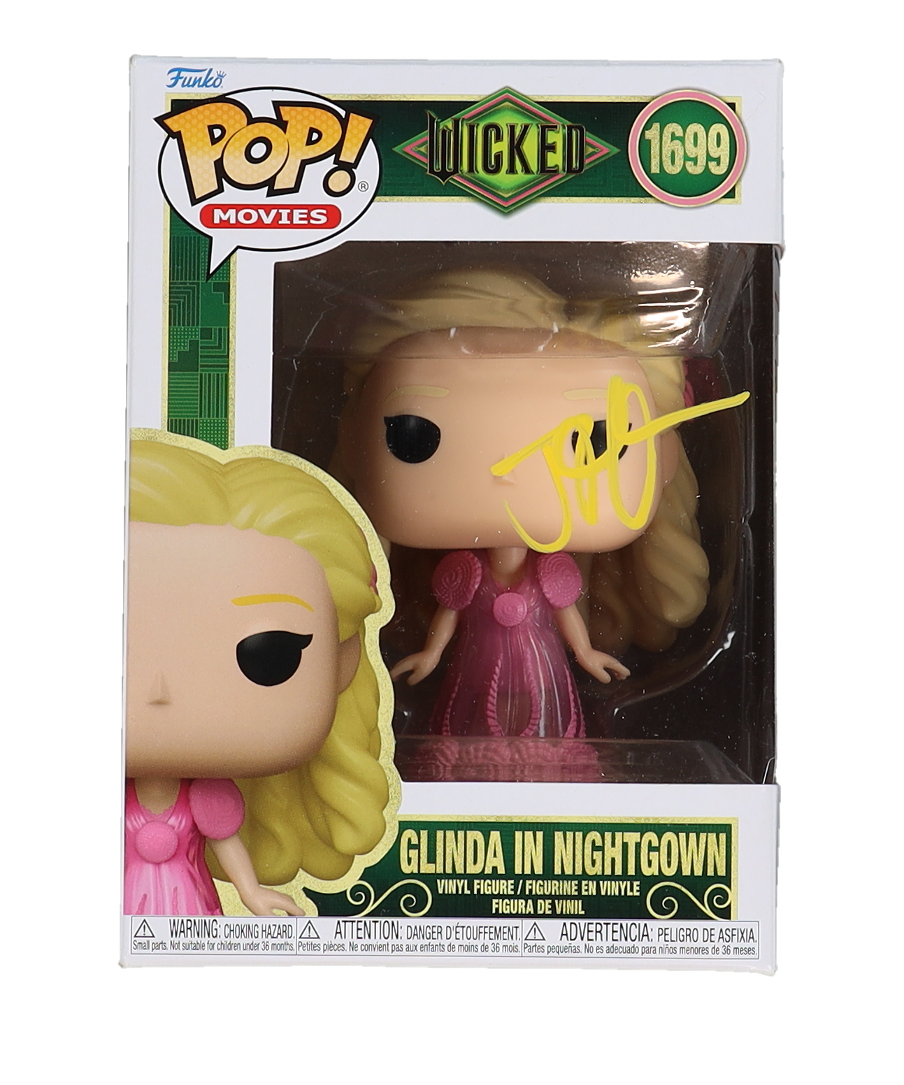 Jon Chu Signed "Wicked" Glinda In Nightgown #1699 Funko Pop! Vinyl Figure (PSA) at PristineAuction.com Jon Chu Signed "Wicked" Glinda In Nightgown #1699 Funko Pop! Vinyl Figure (PSA) at PristineAuction.com