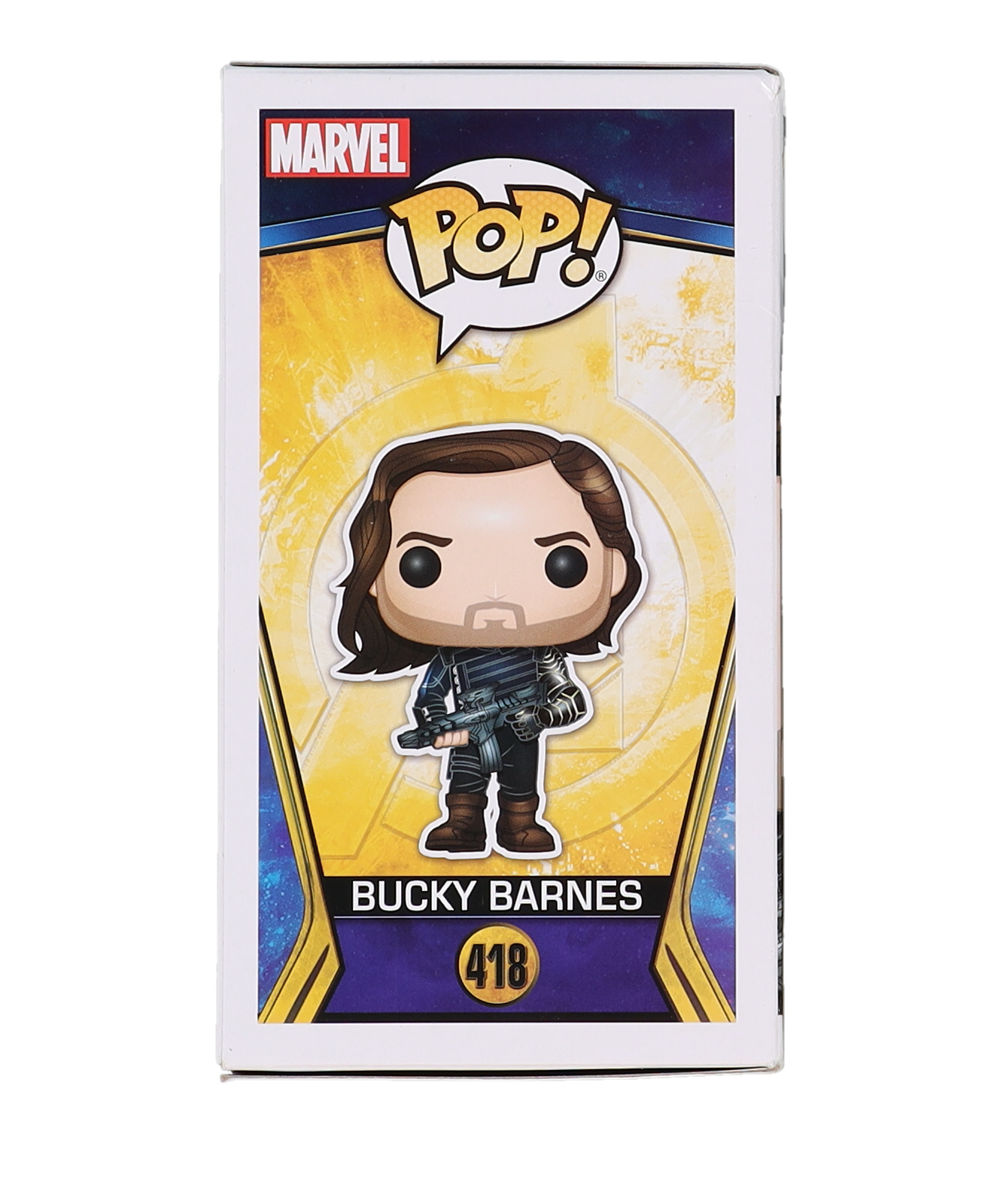 Sebastian Stan Signed "The Avengers: Infinity War" #418 Bucky Barnes Bobble-Head Funko Pop! Vinyl Figure (PSA) at PristineAuction.com Sebastian Stan Signed "The Avengers: Infinity War" #418 Bucky Barnes Bobble-Head Funko Pop! Vinyl Figure (PSA) at PristineAuction.com