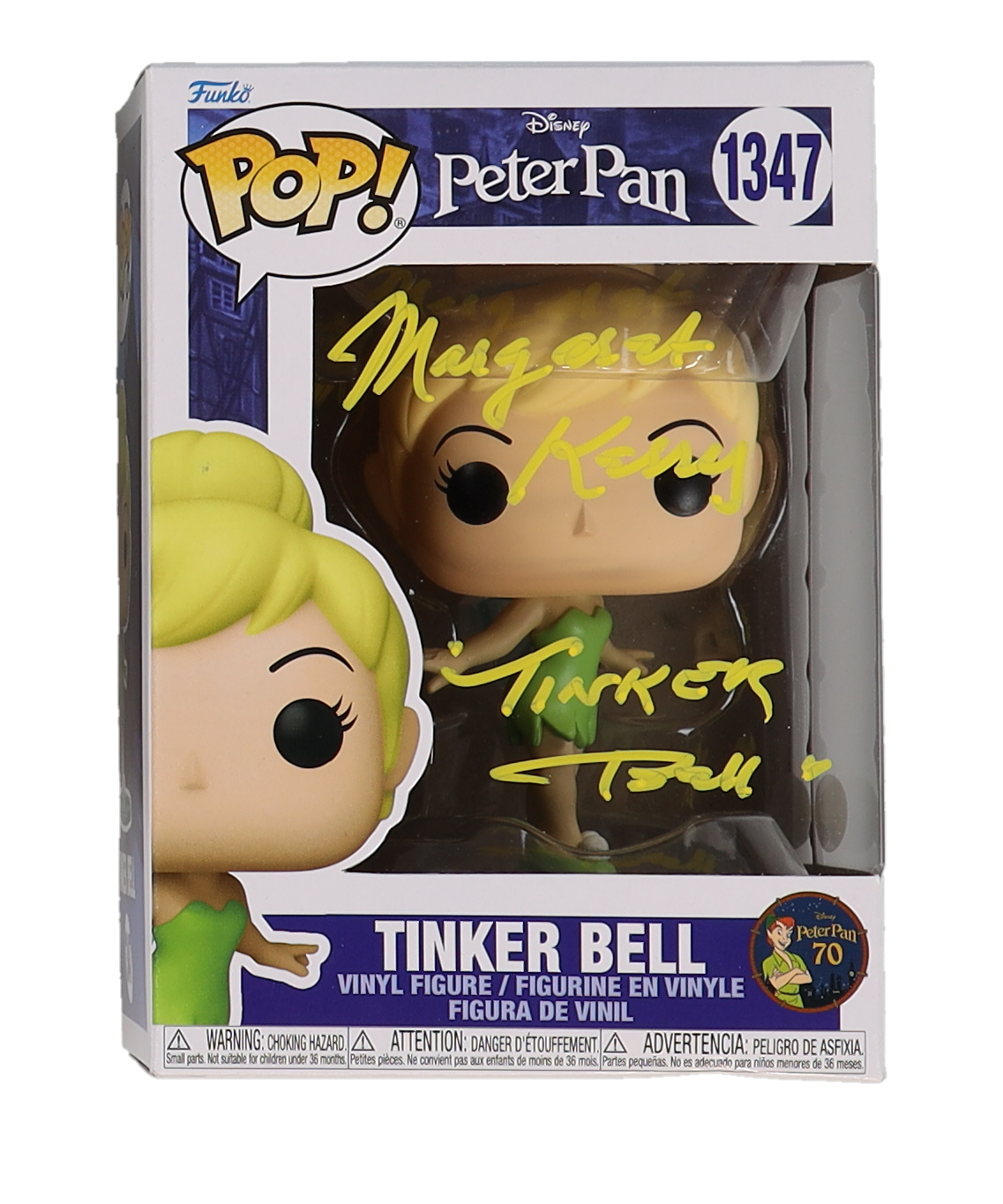 Margaret Kerry Signed "Peter Pan" #1347 Tinker Bell Funko Pop! Vinyl Figure Inscribed "Tinker Bell" (JSA) at PristineAuction.com Margaret Kerry Signed "Peter Pan" #1347 Tinker Bell Funko Pop! Vinyl Figure Inscribed "Tinker Bell" (JSA) at PristineAuction.com