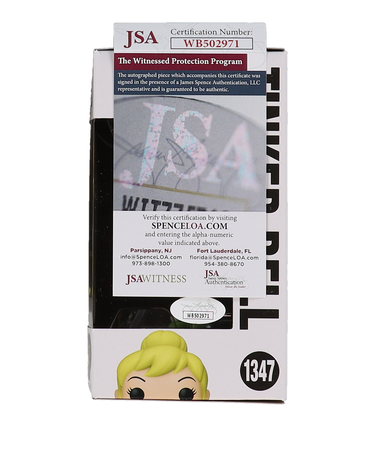 Margaret Kerry Signed "Peter Pan" #1347 Tinker Bell Funko Pop! Vinyl Figure Inscribed "Tinker Bell" (JSA) at PristineAuction.com Margaret Kerry Signed "Peter Pan" #1347 Tinker Bell Funko Pop! Vinyl Figure Inscribed "Tinker Bell" (JSA) at PristineAuction.com